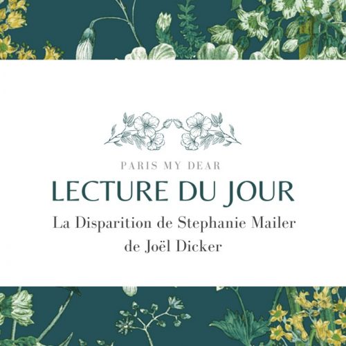 Lecture Du Jour La Disparition De Stephanie Mailer