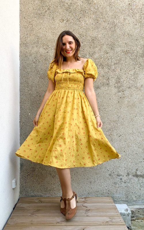 Amazon Yellow Flowered Dress